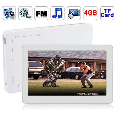 4.3 inch Touch Screen 4GB MP5 Player, Support FM Radio, E-Book, Games, TV Out (Silver) - Click Image to Close